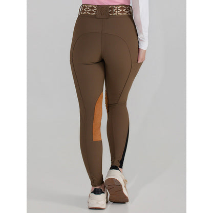 Dapplebay Sport Suede Knee Patch Breeches-Chestnut