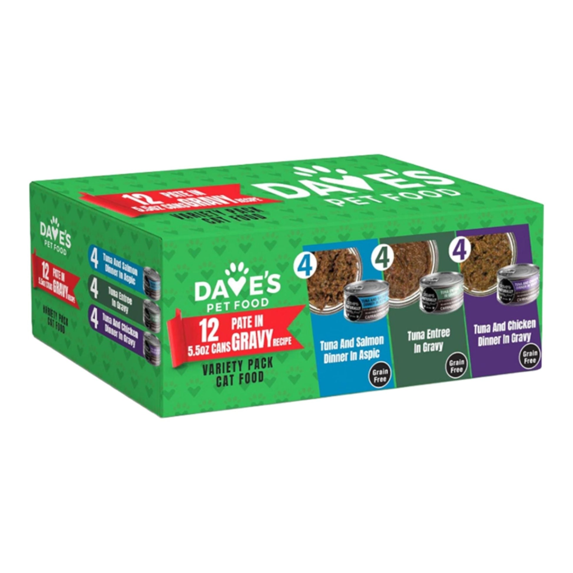 Dave's Pet Food Cat Naturally Healthy 5.5oz. Variety Pack (Case of 12)