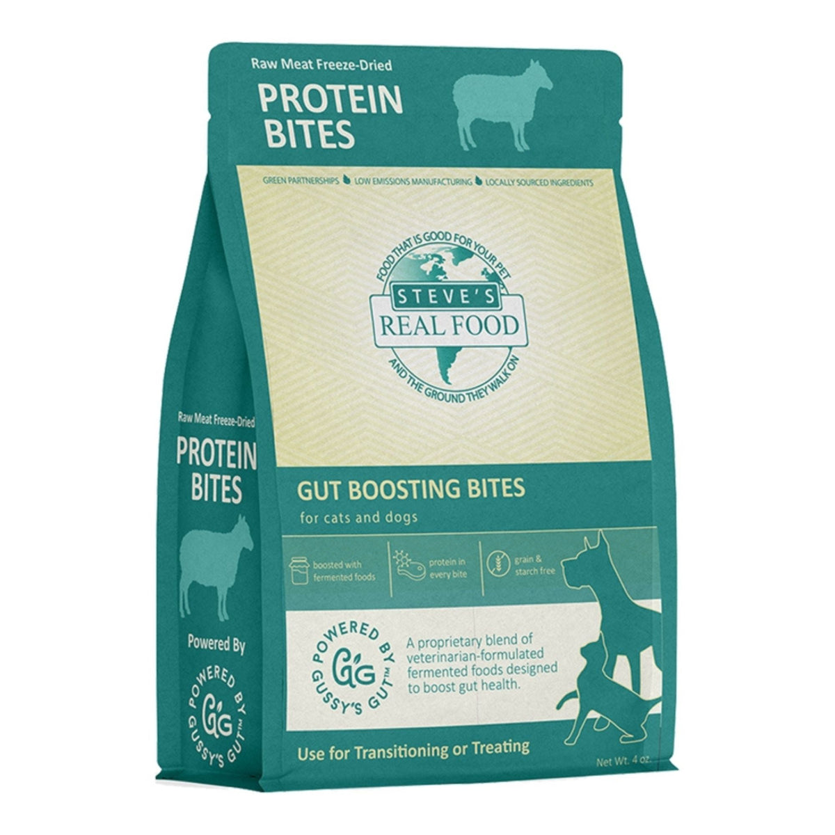 Steve's Real Food Dog & Cat Freeze-Dried Protein Bites Lamb 4oz.