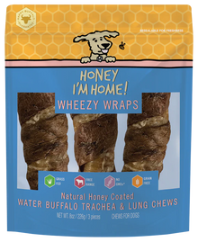 Honey Dog Buffalo Trachea Lung 6" (3pk)