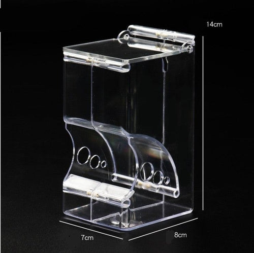 Transparent Plastic Hamster Feeder Food Box Innovative Fixable