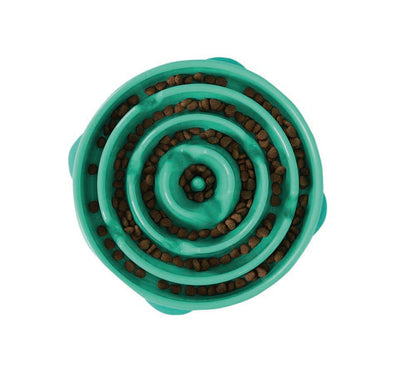 Outward Hound Fun Feeder Slo-Bowl Drop Turquoise Large