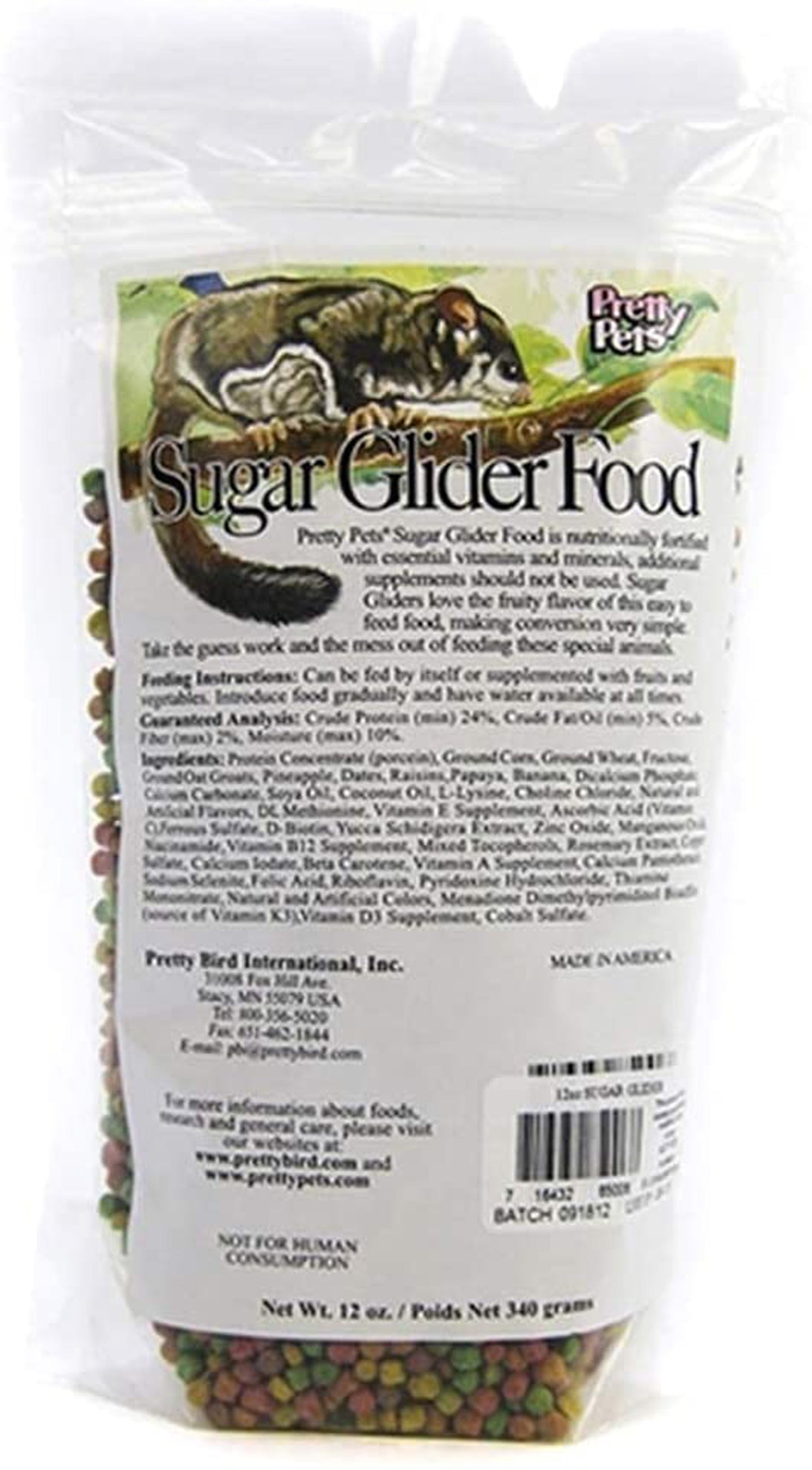 Pretty Pets Sugar Glider Food 20Lb