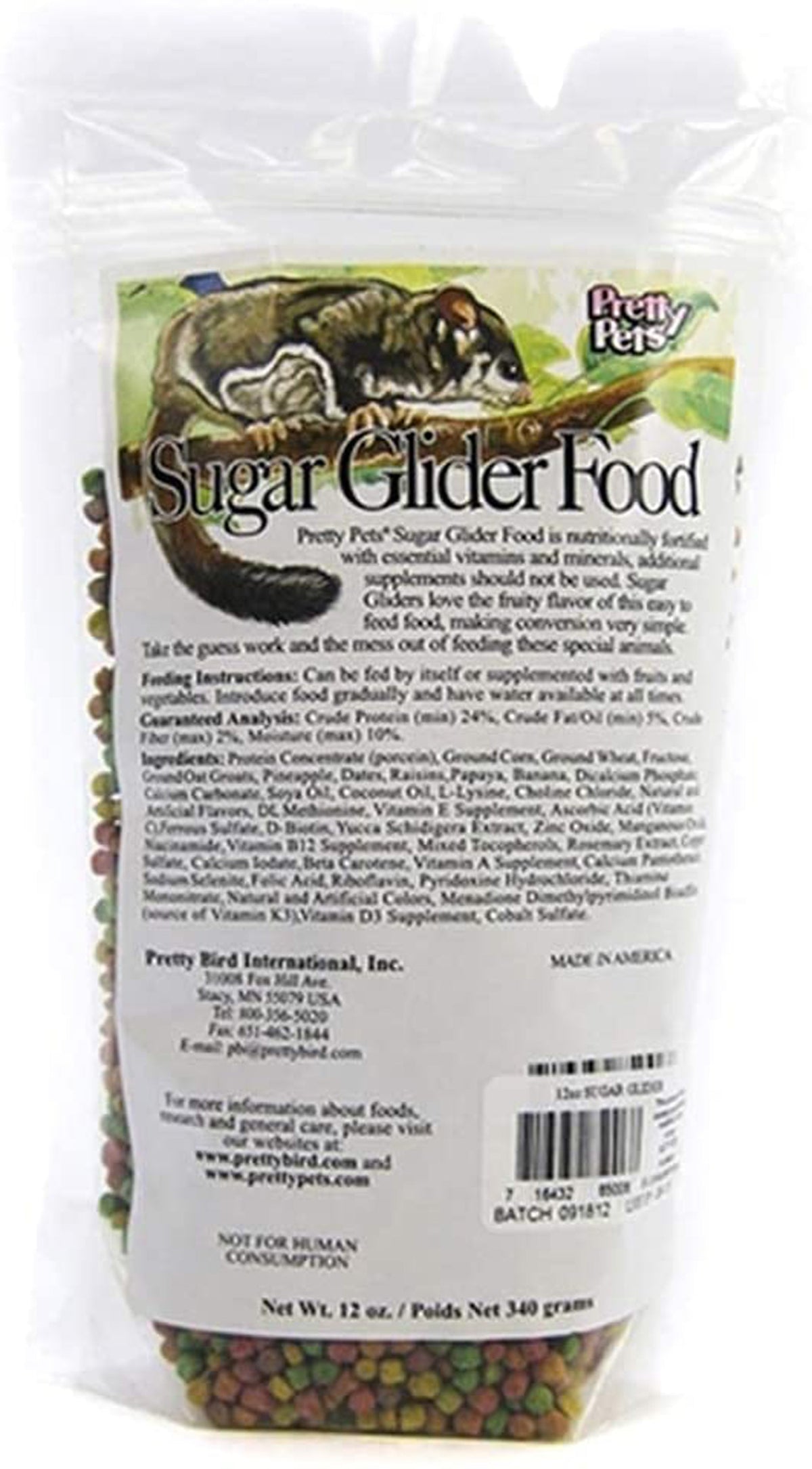 Pretty Pets Sugar Glider Food 20Lb