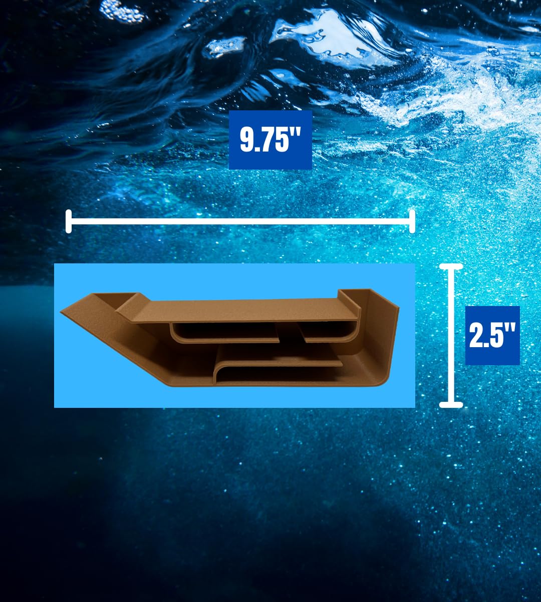 Chatelet REEFSHAPE Aquarium X-Large Underground Tunnel | Fish & Shrimp Hideout for Aquariums | Unique Underground Viewing Tunnel | 9.75" X 2.5" | Made in USA (XL)