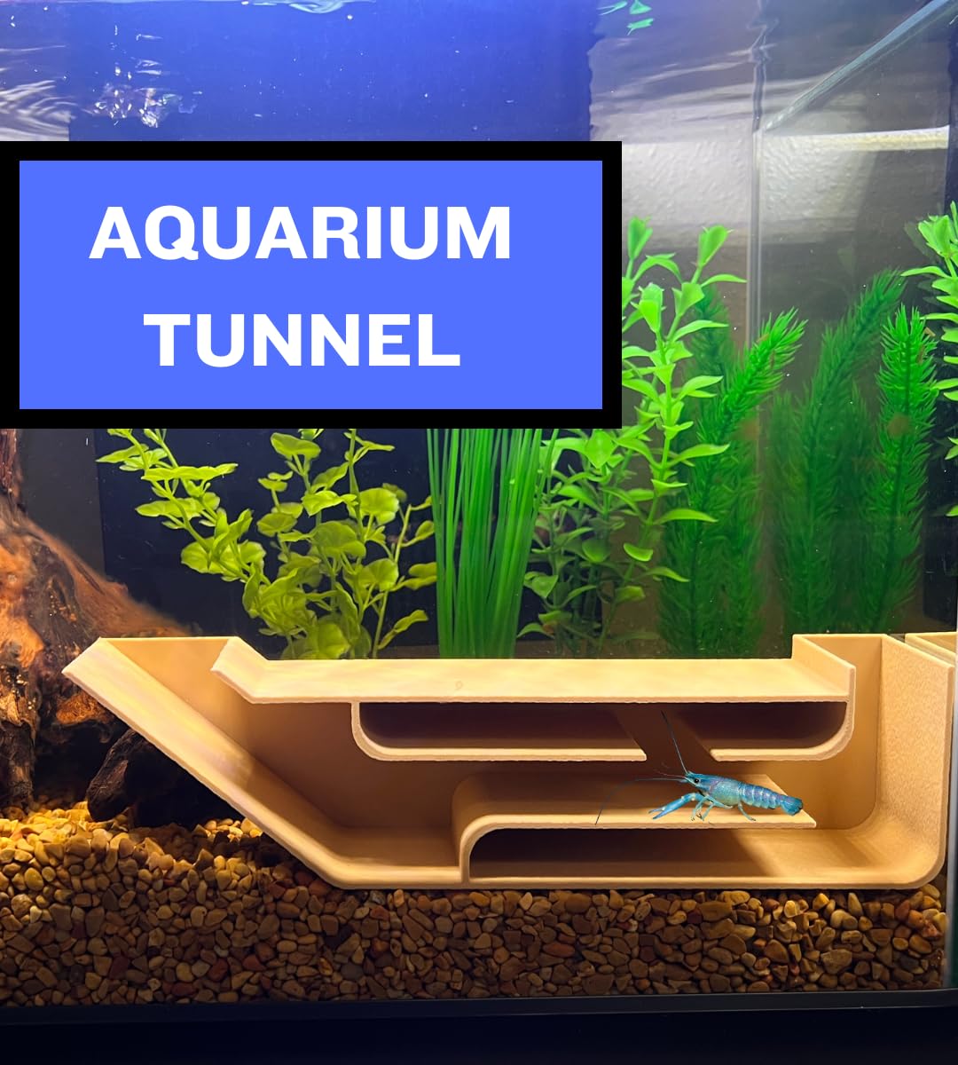 Chatelet REEFSHAPE Aquarium X-Large Underground Tunnel | Fish & Shrimp Hideout for Aquariums | Unique Underground Viewing Tunnel | 9.75" X 2.5" | Made in USA (XL)
