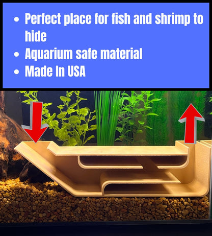 Chatelet REEFSHAPE Aquarium X-Large Underground Tunnel | Fish & Shrimp Hideout for Aquariums | Unique Underground Viewing Tunnel | 9.75" X 2.5" | Made in USA (XL)