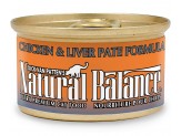 Natural Balance Pet Foods Chicken and Liver Pate Formula Canned Cat Wet Food 3 oz 24 Pack