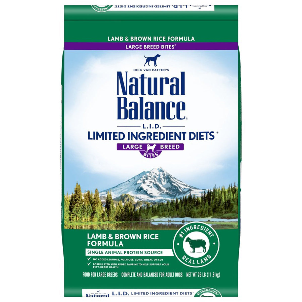 Natural Balance L.I.D. Lamb and Brown Rice Large Breed Dry Dog Food 26lb