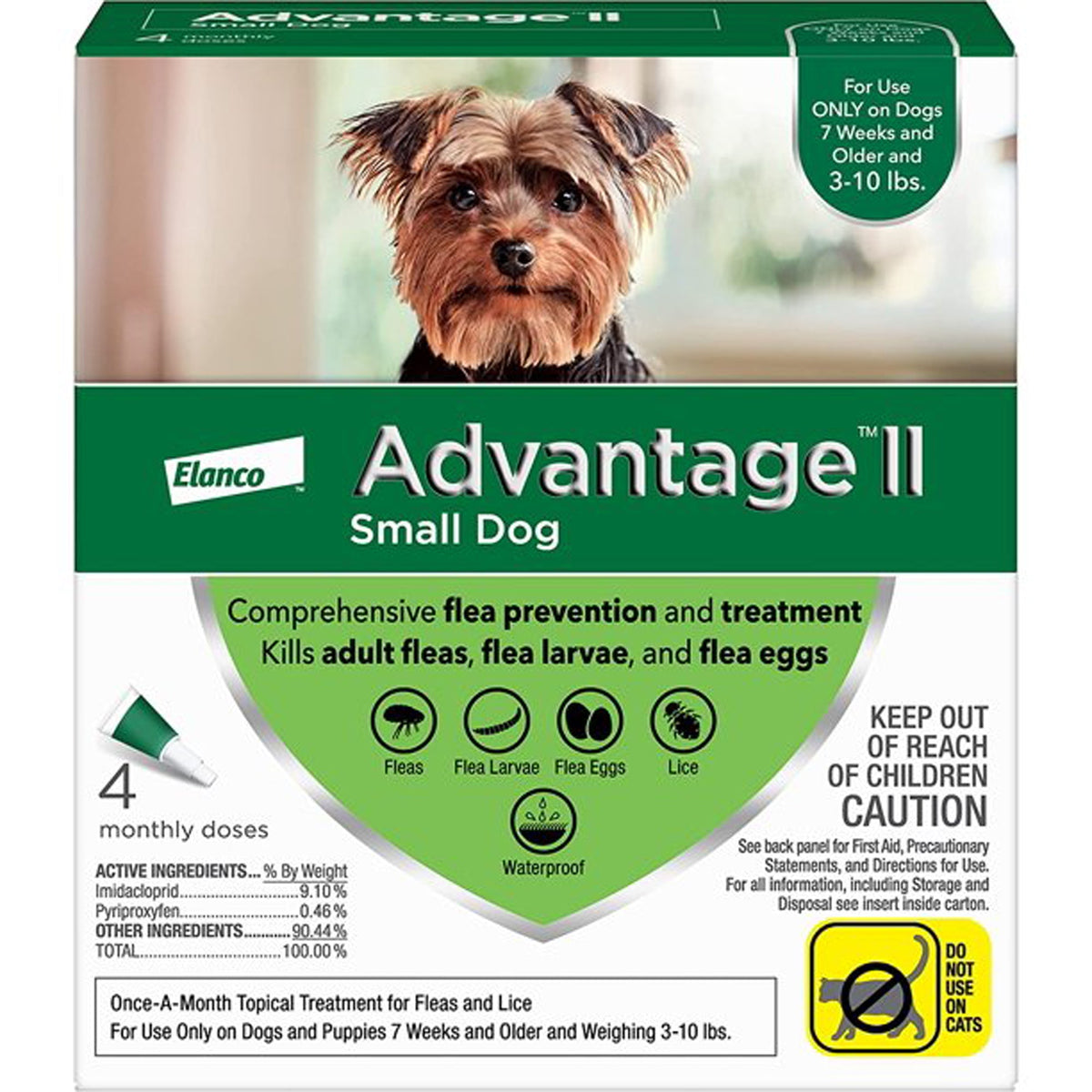 Advantage II Flea Protection Small Dog 3-10lbs 4pk