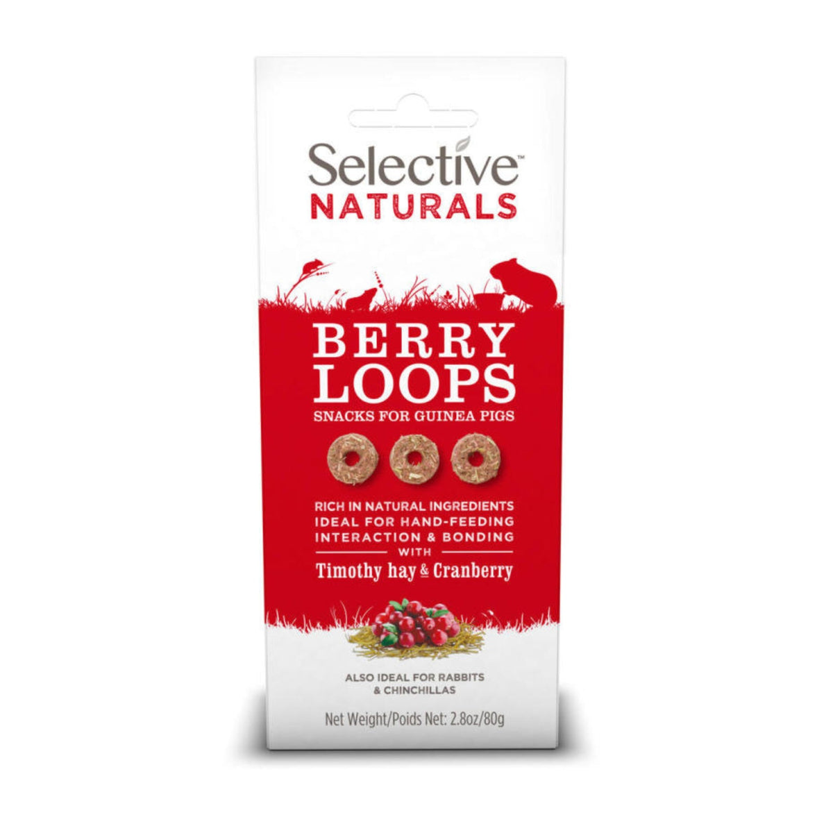 Science Selective Berry Loops Snacks for Guinea Pigs 4ea/2.8 oz.