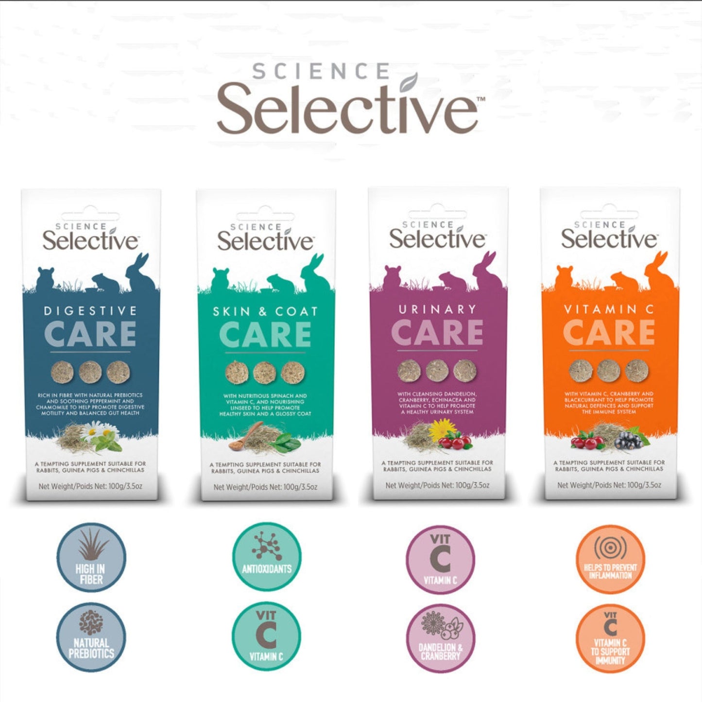 Science Selective Vitamin C Care Small Animal Supplement 4ea/3.5 oz.