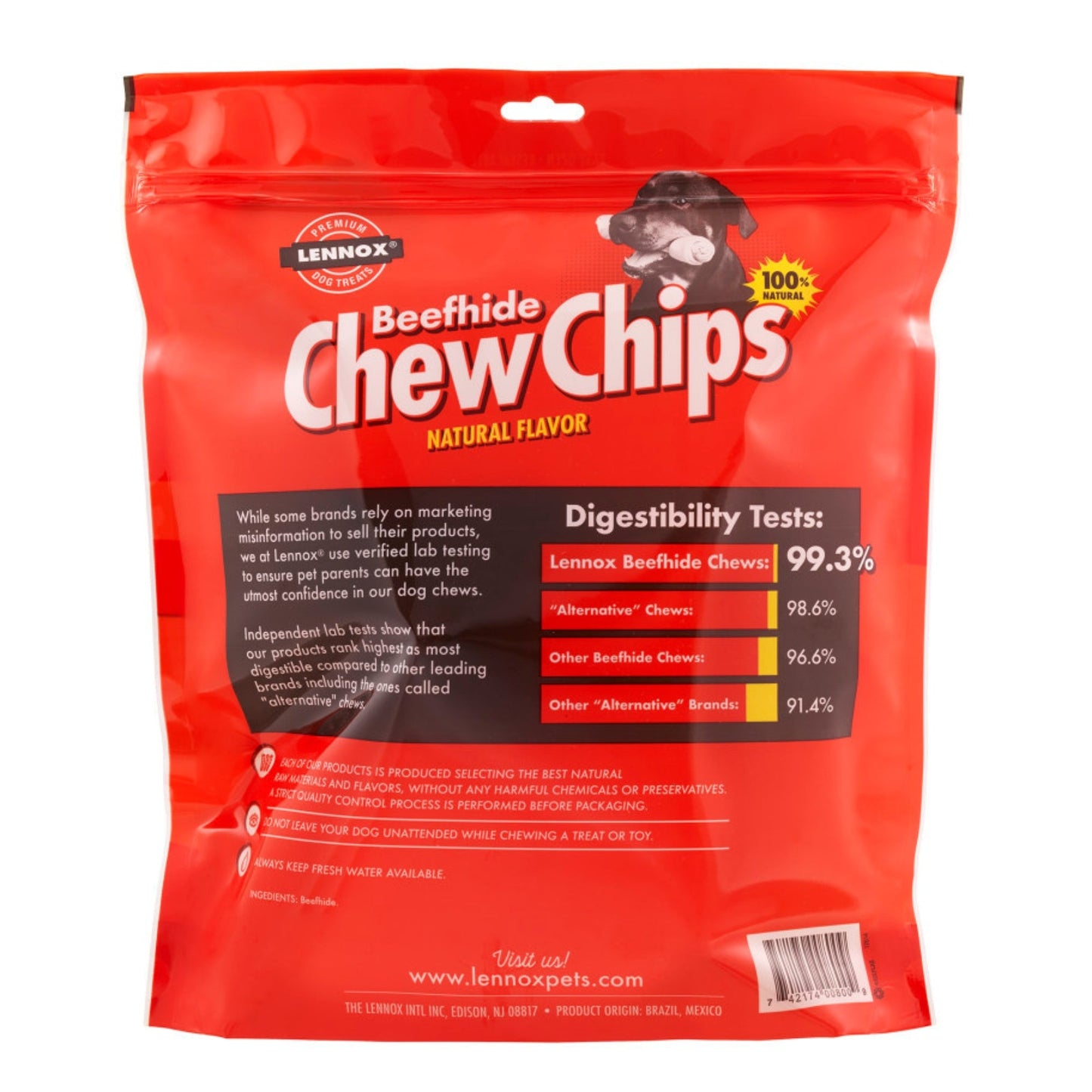 Lennox Beefhide Natural Chew Chips Dog Treat 16oz
