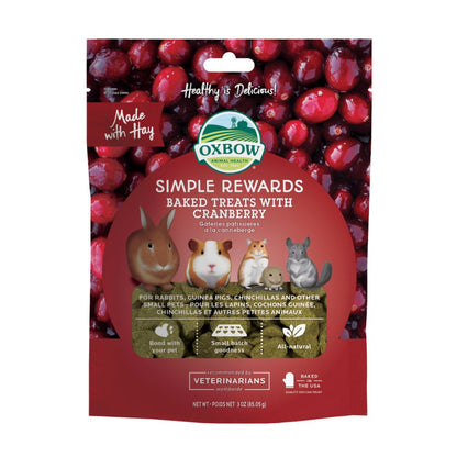 Oxbow Small Animal Simple Rewards Baked Cranberry 3Oz Default Title