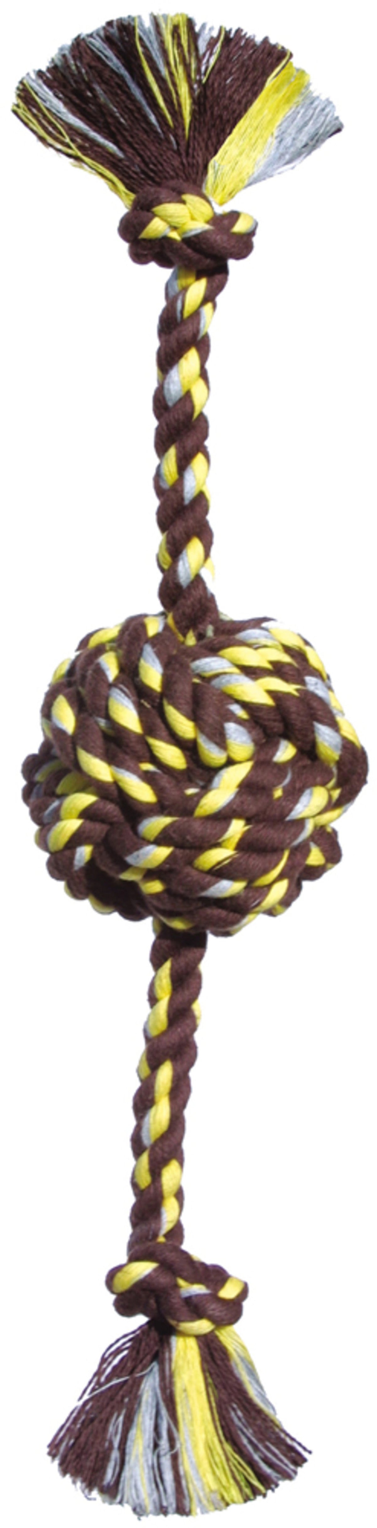 Mammoth Pet Products Large Color Monkey Fist Ball w/Rope Ends 18in