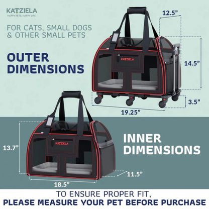 Katziela Luxury Lorry Wheeled Carrier Red