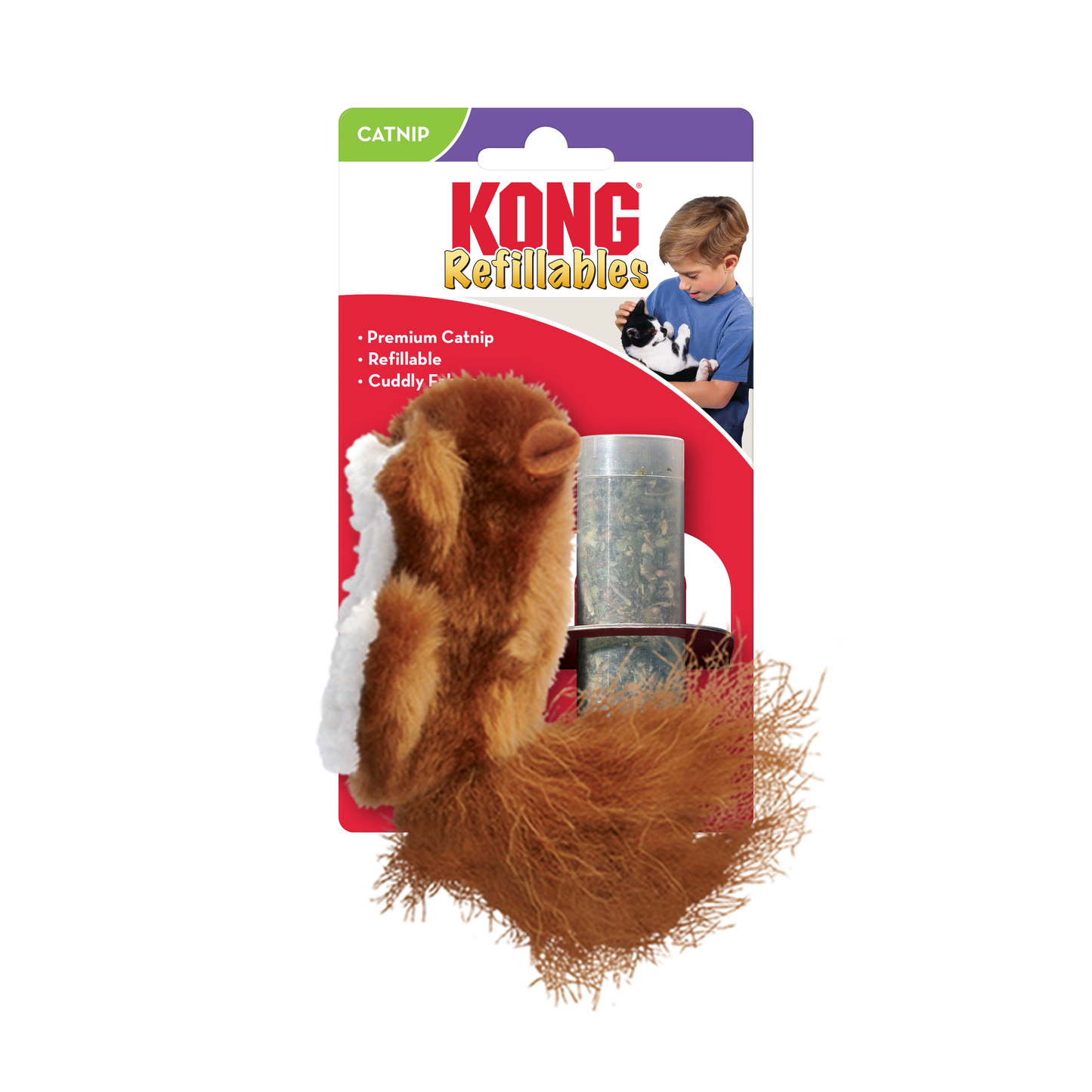 KONG Refillables Catnip Squirrel Cat Toy