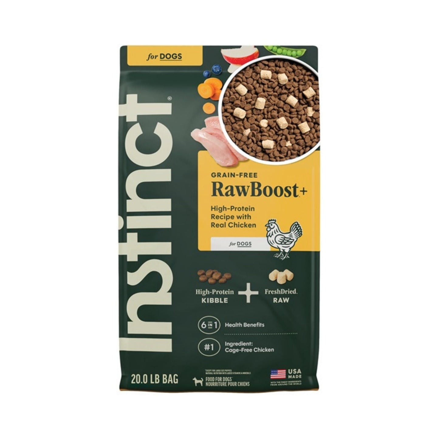 Instinct Raw Boost Chicken High Protein Grain-free 20Lb