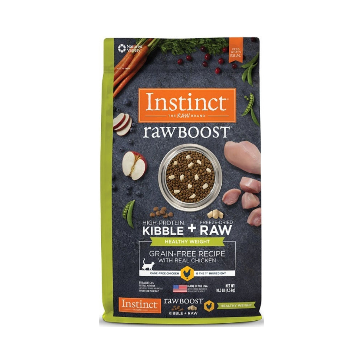 Natures Variety Instinct Cat Raw Boost Healthy Weight Chicken 10Lb Grain-free