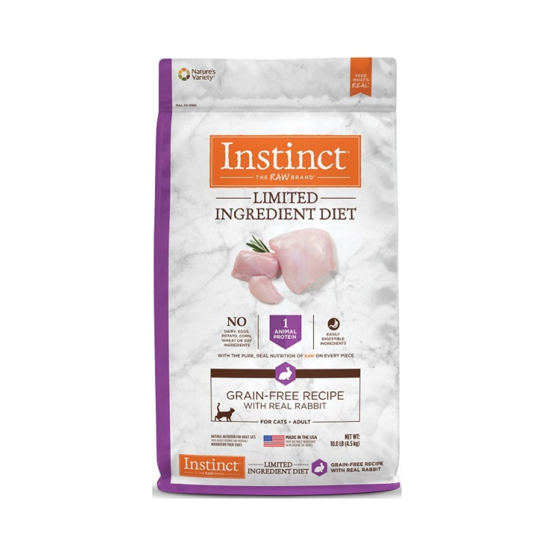 Natures Variety Instinct Cat Limit Ingredients Rabbit 10Lb Grain-free