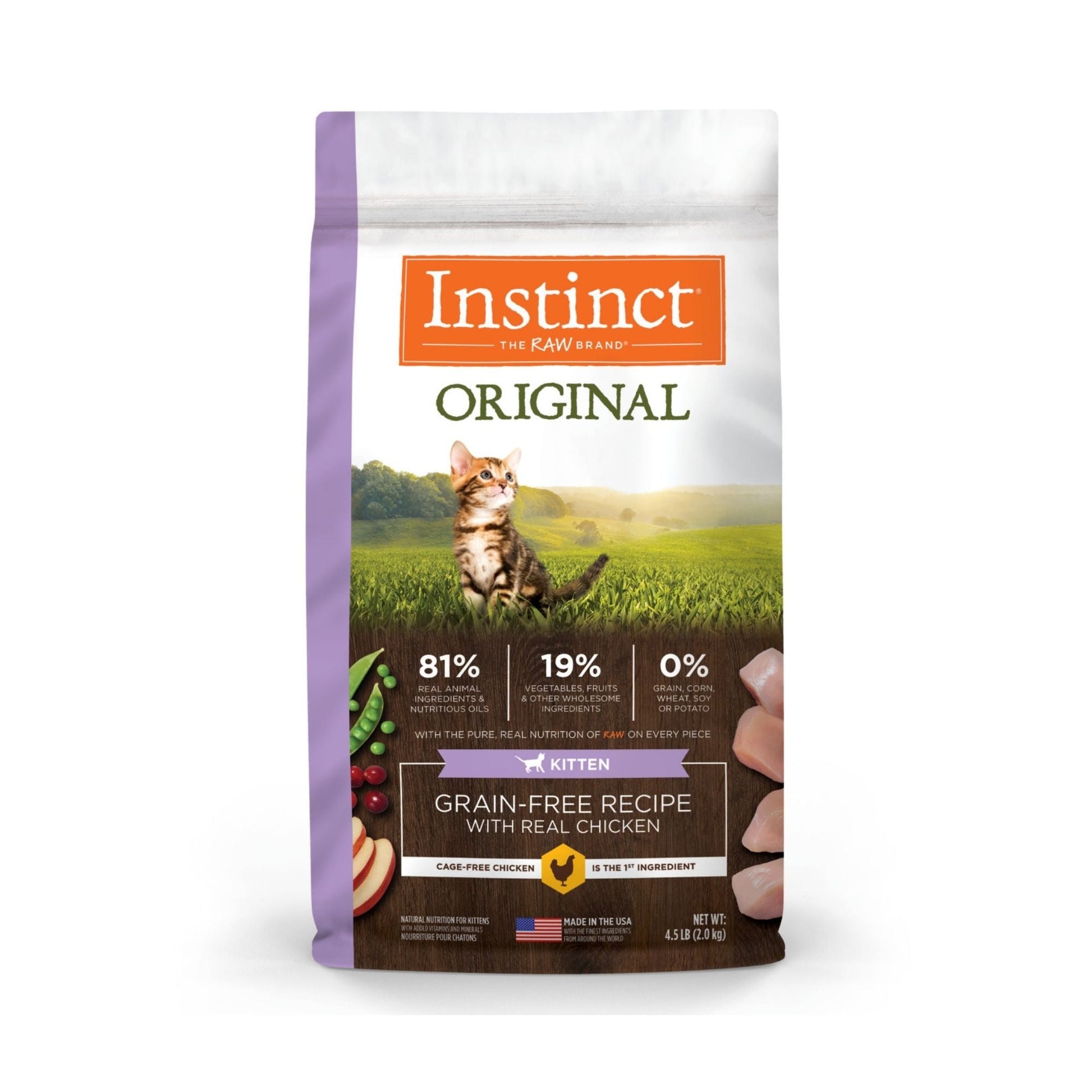 Natures Variety Instinct Original Cat Kitten Chicken Grain-free 4.5Lb