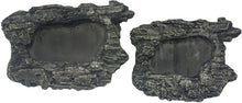 Komodo Habitat Rock Bowl Black; Tan Medium