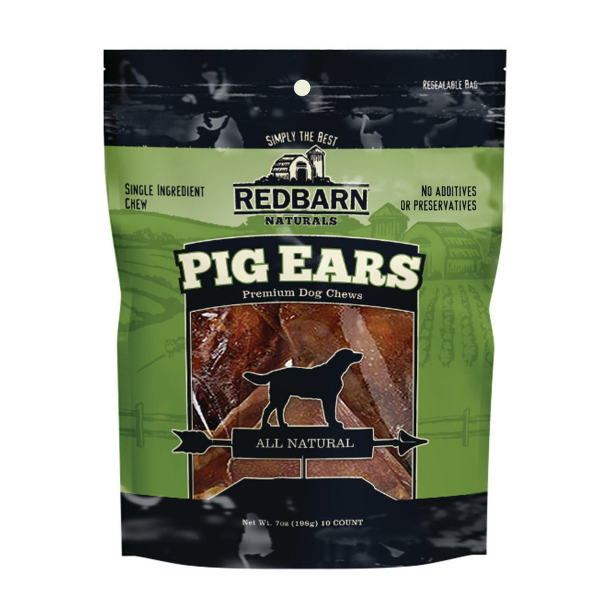 Redbarn Pet Products Natural Pig Ears Dog Treat 1ea/7 oz, 10 pk