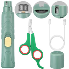 Lasnten 2 Pcs Bird Nail Grinder With Bird Nail Clipper Bird Nail Trimmer Bird Nail File With Led Lamp Grooming Tool For Bird Parrot Budgerigars Parakeets Myna Conure Finches Lovebirds Green