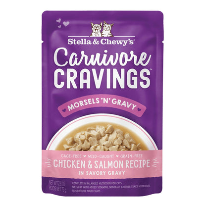 Stella & Chewy's Carnivore Cravings Morsels'N'Gravy Chicken & Salmon Recipe 2.8oz. Default Title