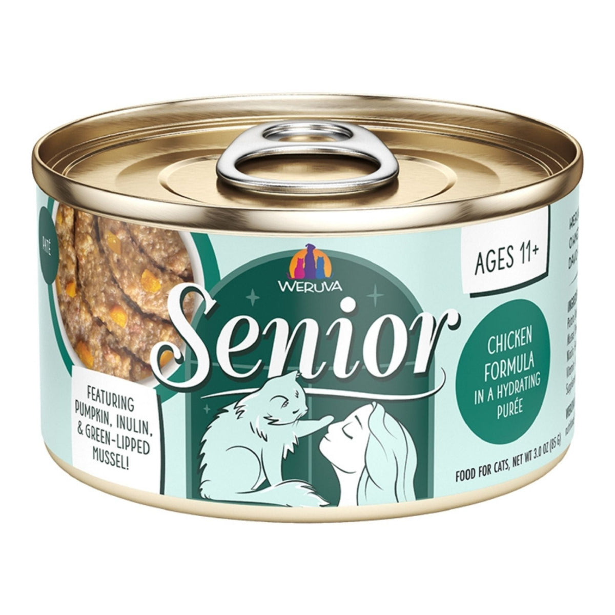 Weruva Cat Senior Hydrating Puree Chicken Formula 3oz. (Case of 12)