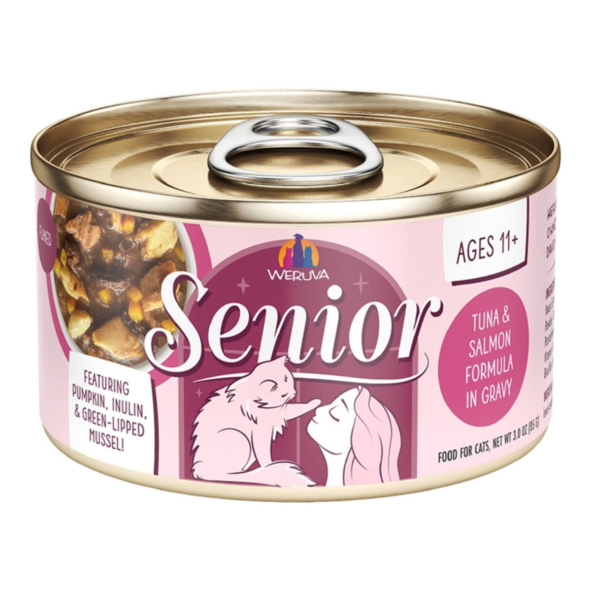 Weruva Cat Senior Tuna & Salmon Formula In Gravy 3oz. (Case of 12)