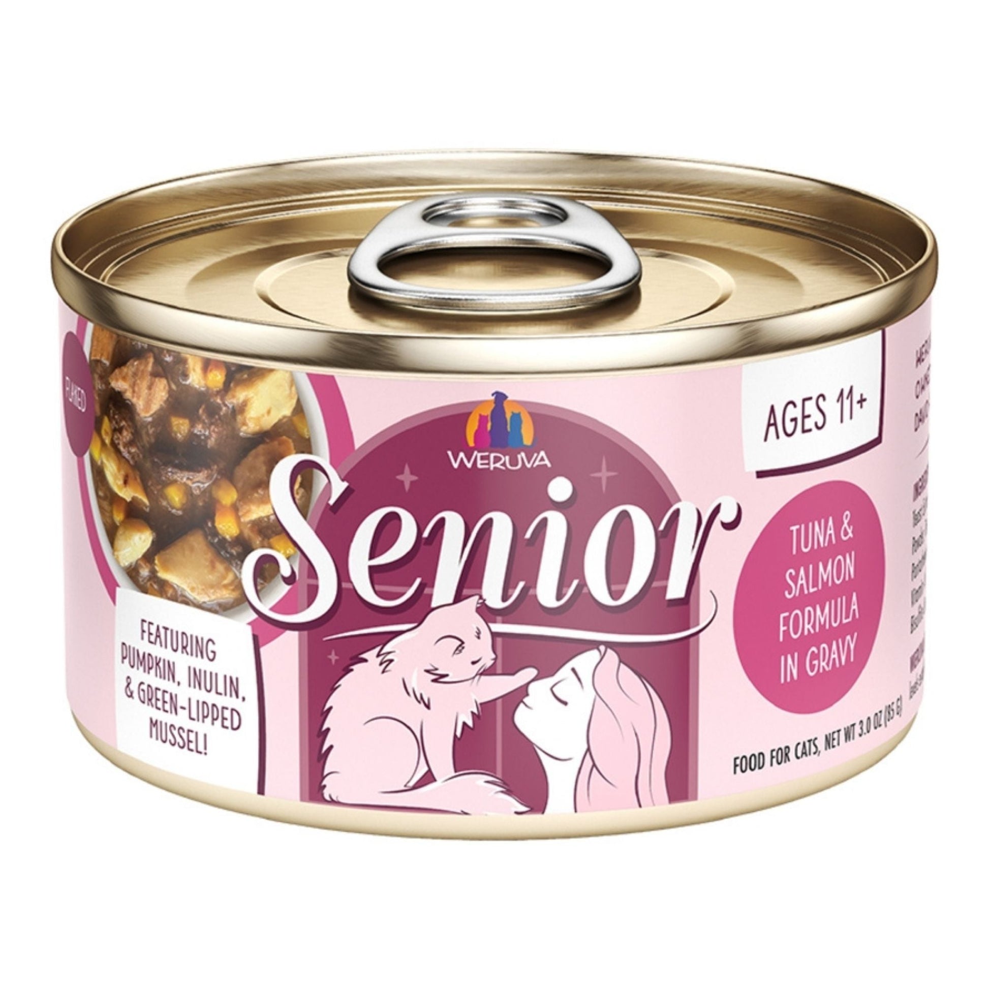 Weruva Cat Senior Tuna & Salmon Formula In Gravy 3oz. (Case of 12)