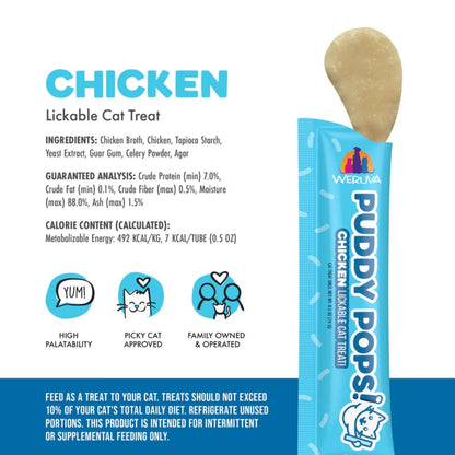 Weruva Cat Puddy Pops Lickable Treat Chicken - (Pack of 5)