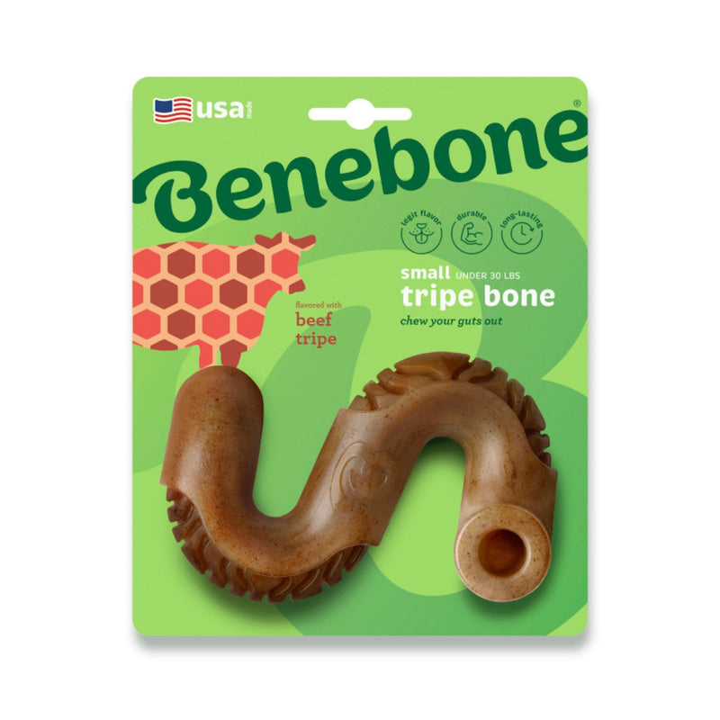!Benebone Tripe Bone Durable Dog Chew Toy Beef Tripe, 1ea/SM