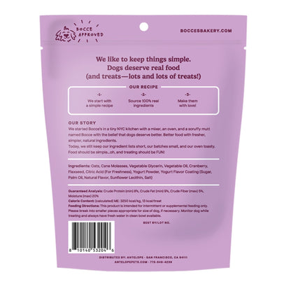 Bocce's Bakery Dog Froyo Grain Free Wild Cran 6oz.