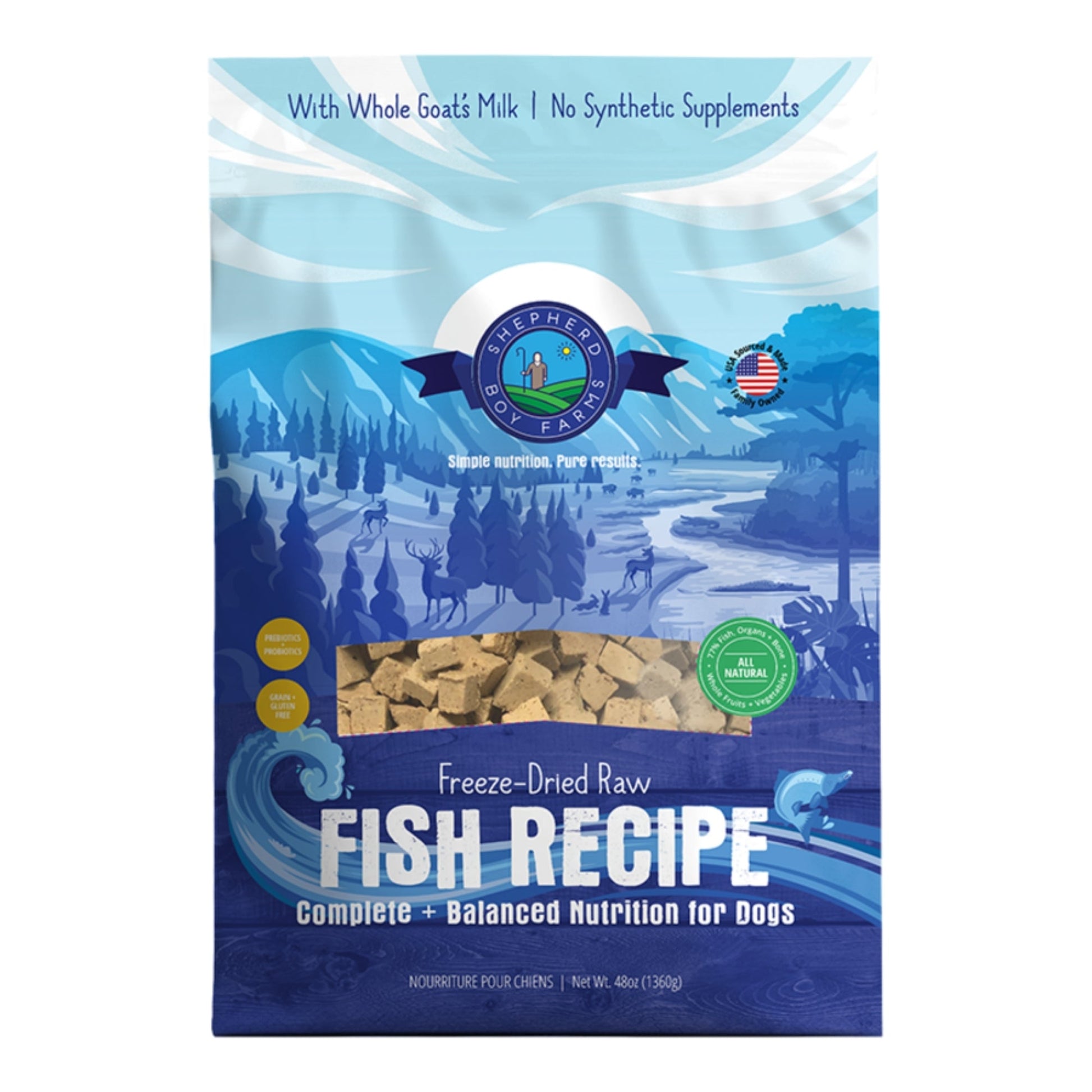 Shepherd Boy Farms Dog Freeze-Dried Fish Medley 48oz.