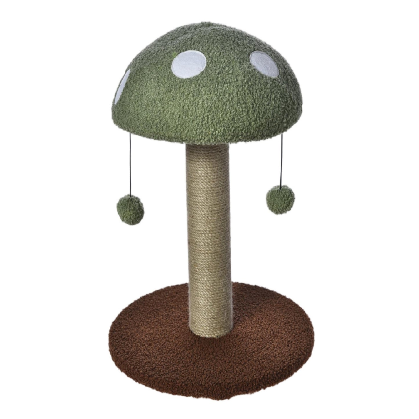 Max & Marlow Mushroom Cat Post w/ Toy Green 1ea