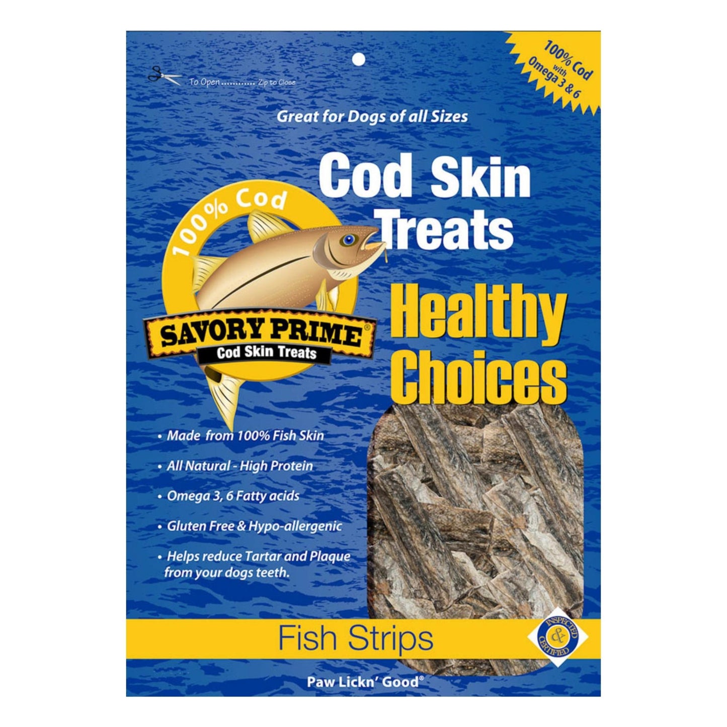 Savory Prime Cod Skin Fish Strips 8oz