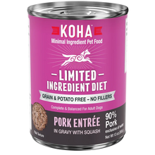 Koha Dog Limited Ingredient Grain Free 90% Pork 13oz. (Case of 12)