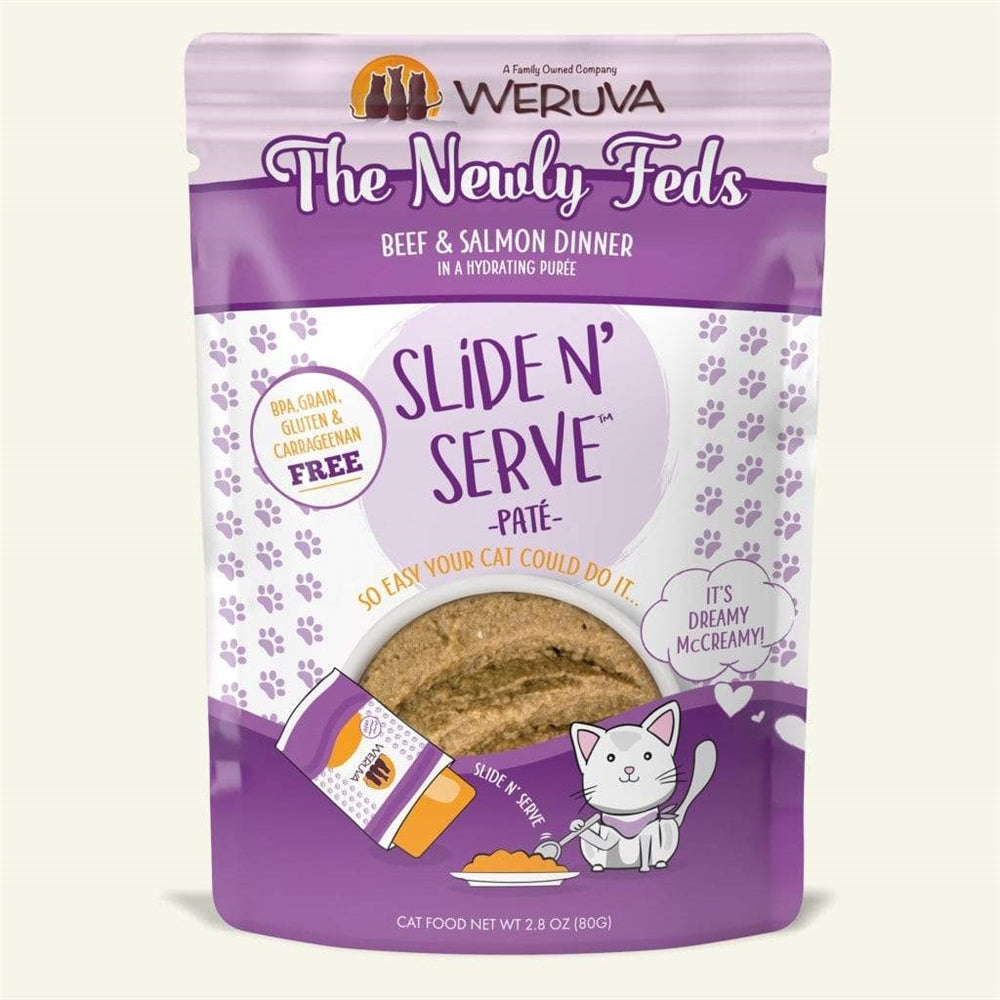 Weruva Cat Pates The Newly Feds Beef and Salmon Dinner 2.8oz. (Case Of 12)