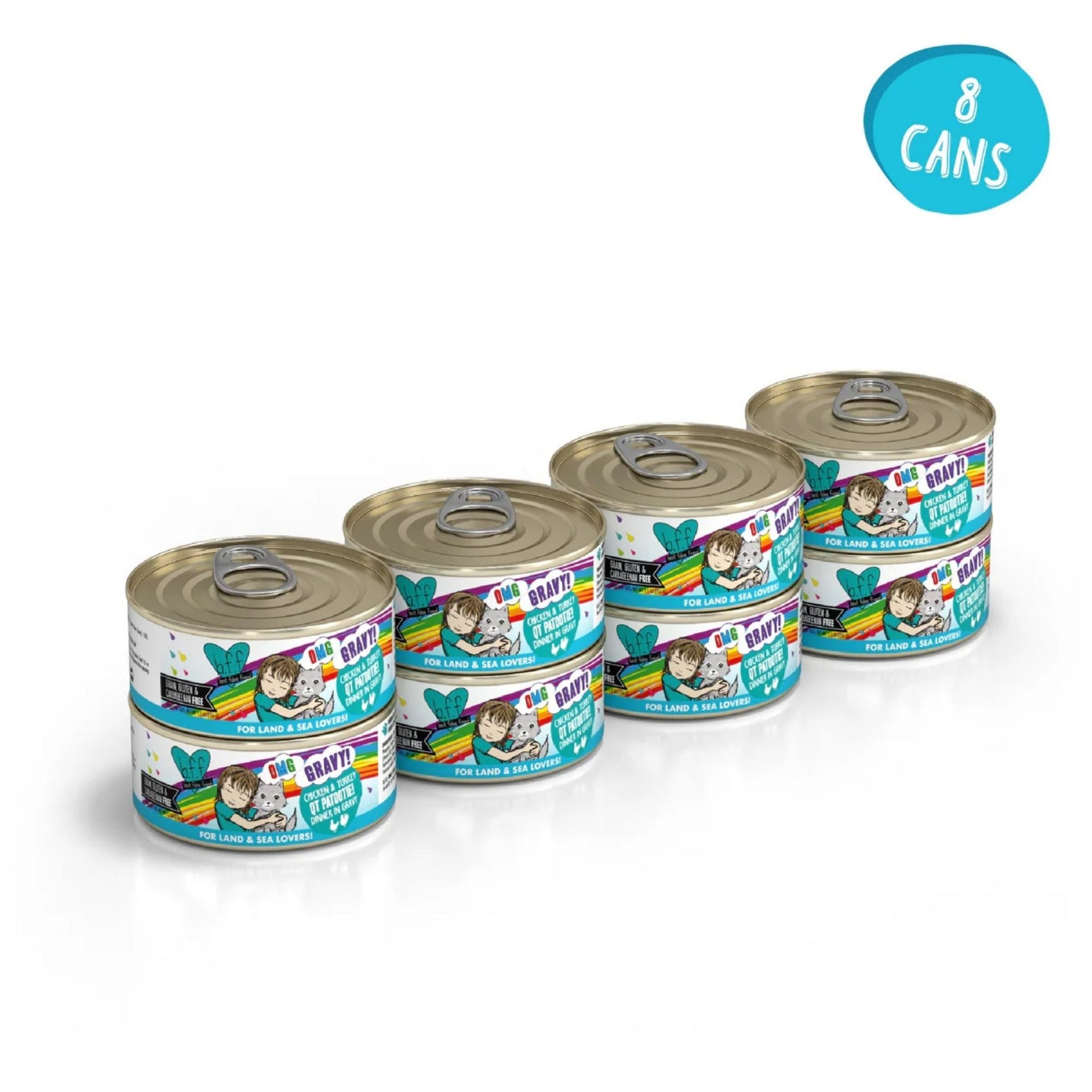 BFF Cat Omg Gravy Qt Patootie Chicken & Turkey 5.5oz. - (Case of 8)