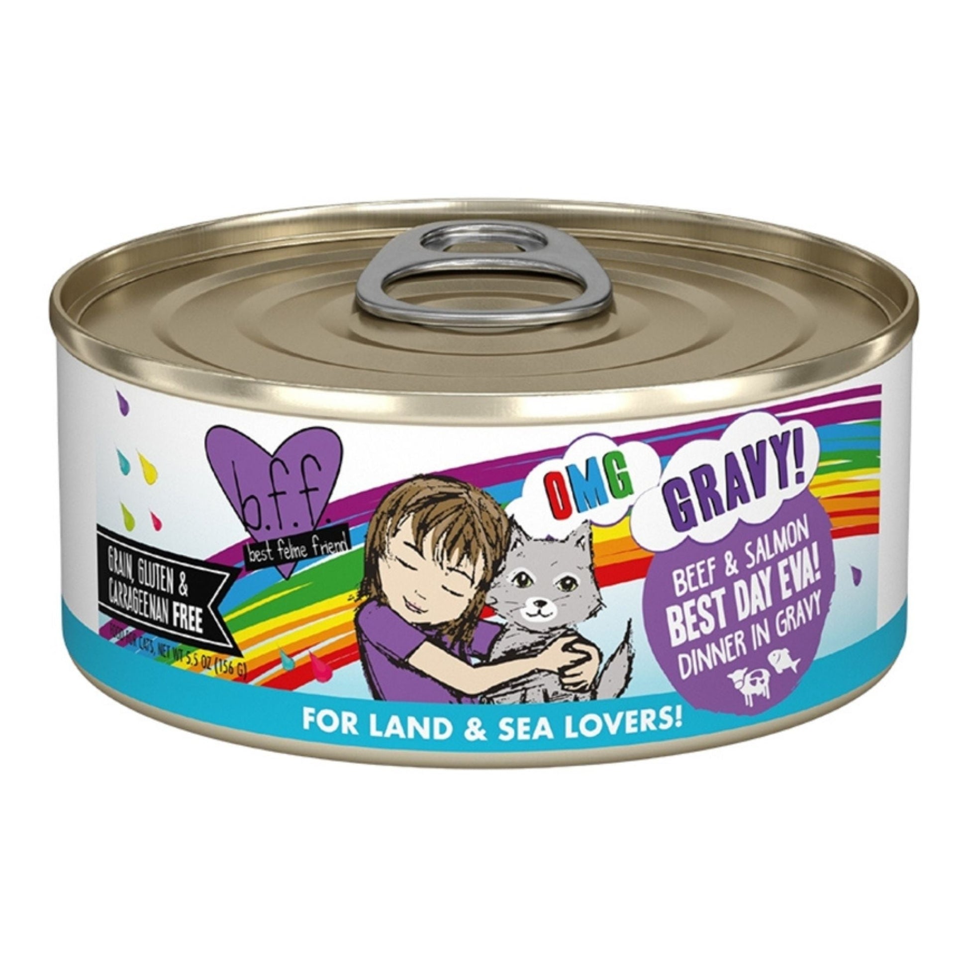 BFF Cat Omg Gravy Best Day Eva Beef & Salmon 5.5oz. - (Case of 8)