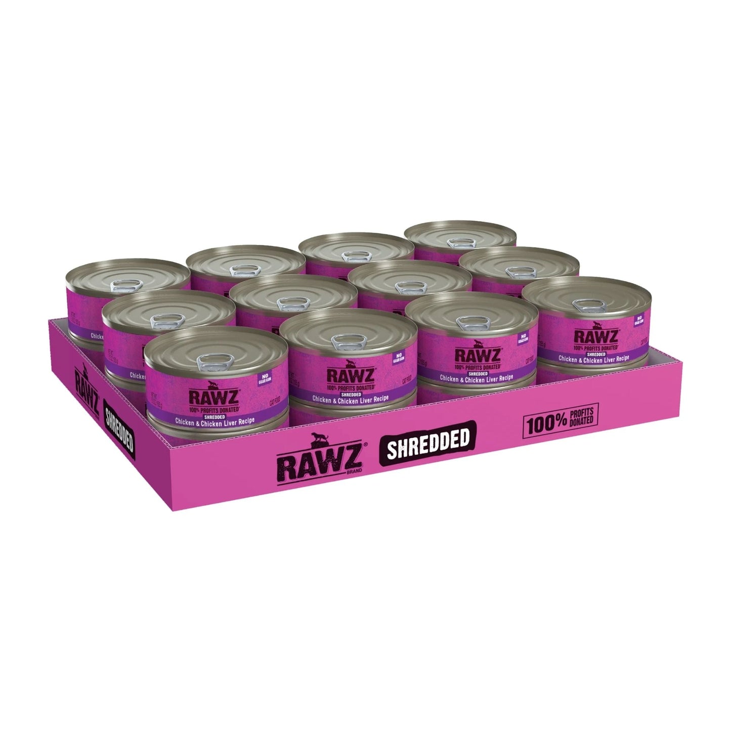 Rawz Cat Shredded Chicken Chicken Liver 5.5oz. (Case of 24)