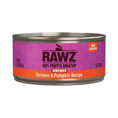 Rawz Cat Shredded Chicken Pumpkin 5.5oz. (Case of 24)