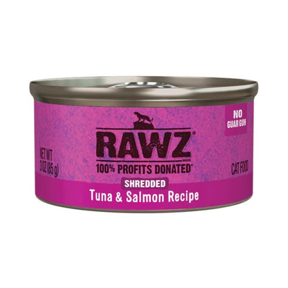 Rawz Cat Shredded Tuna Salmon 3oz. (Case of 18)