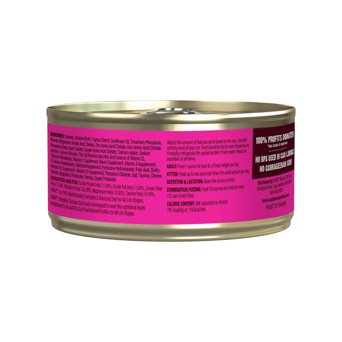 Rawz Cat Shredded Chicken 5.5oz. (Case of 24)