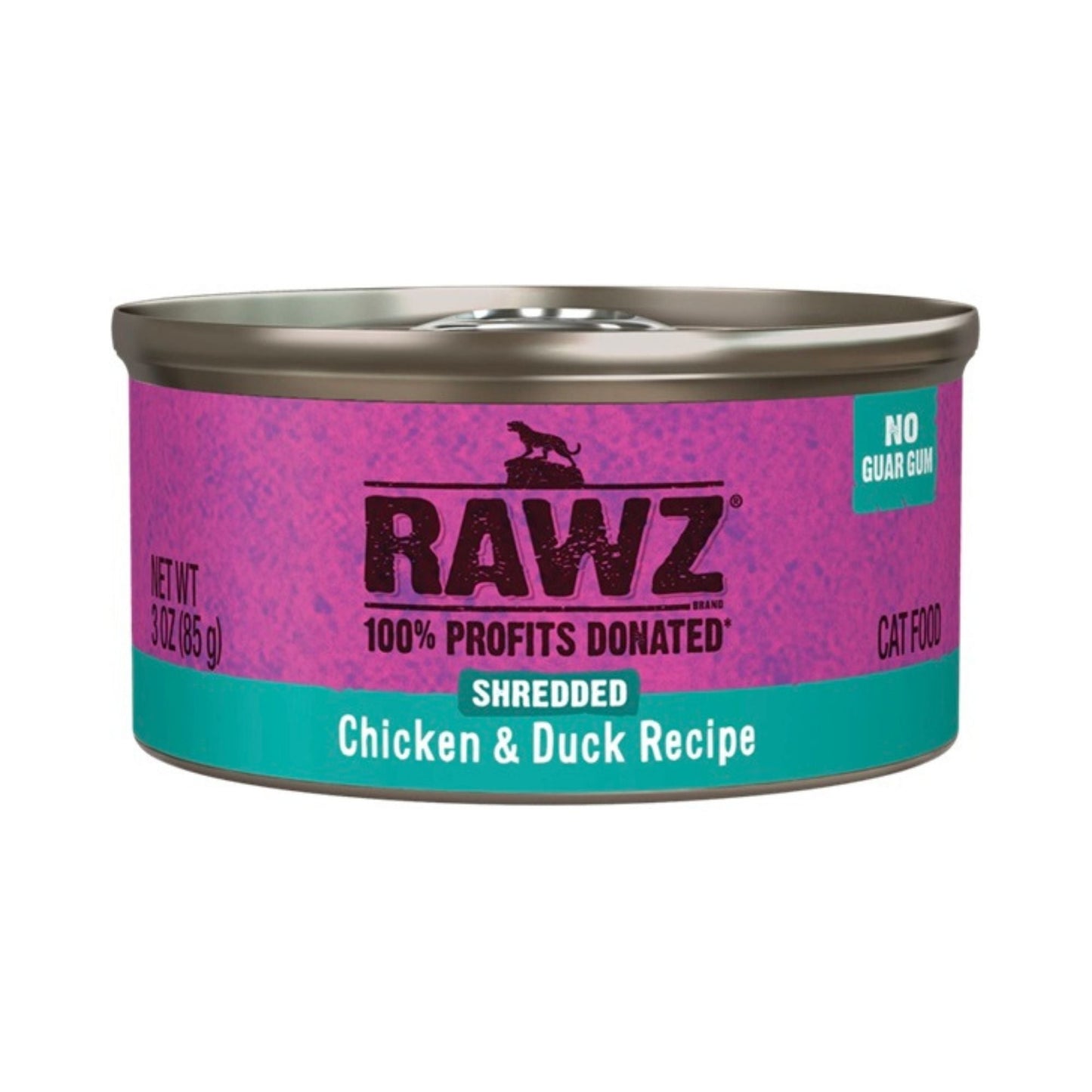 Rawz Cat Shredded Chicken Duck 3oz. (Case of 18)