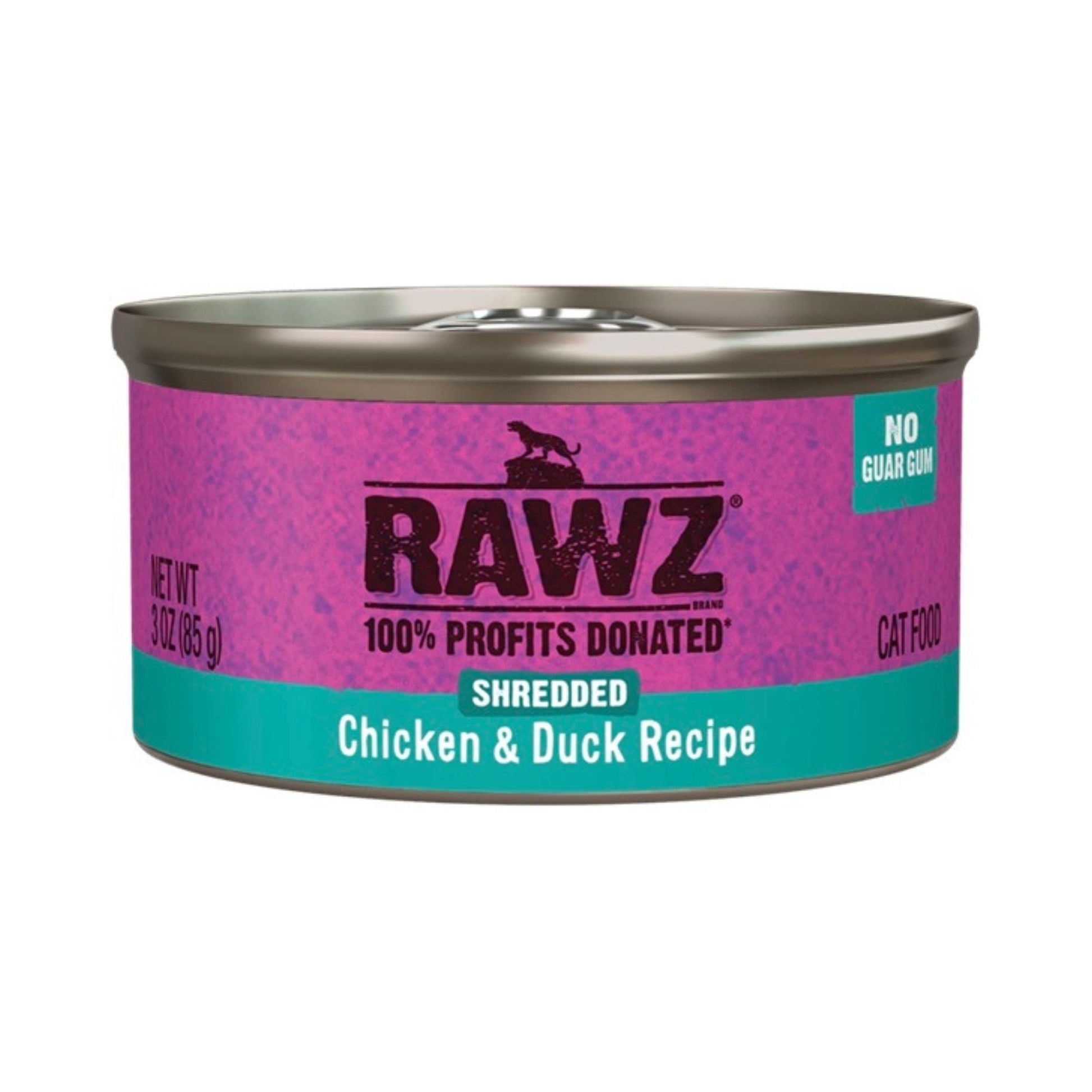 Rawz Cat Shredded Chicken Duck 3oz. (Case of 18)