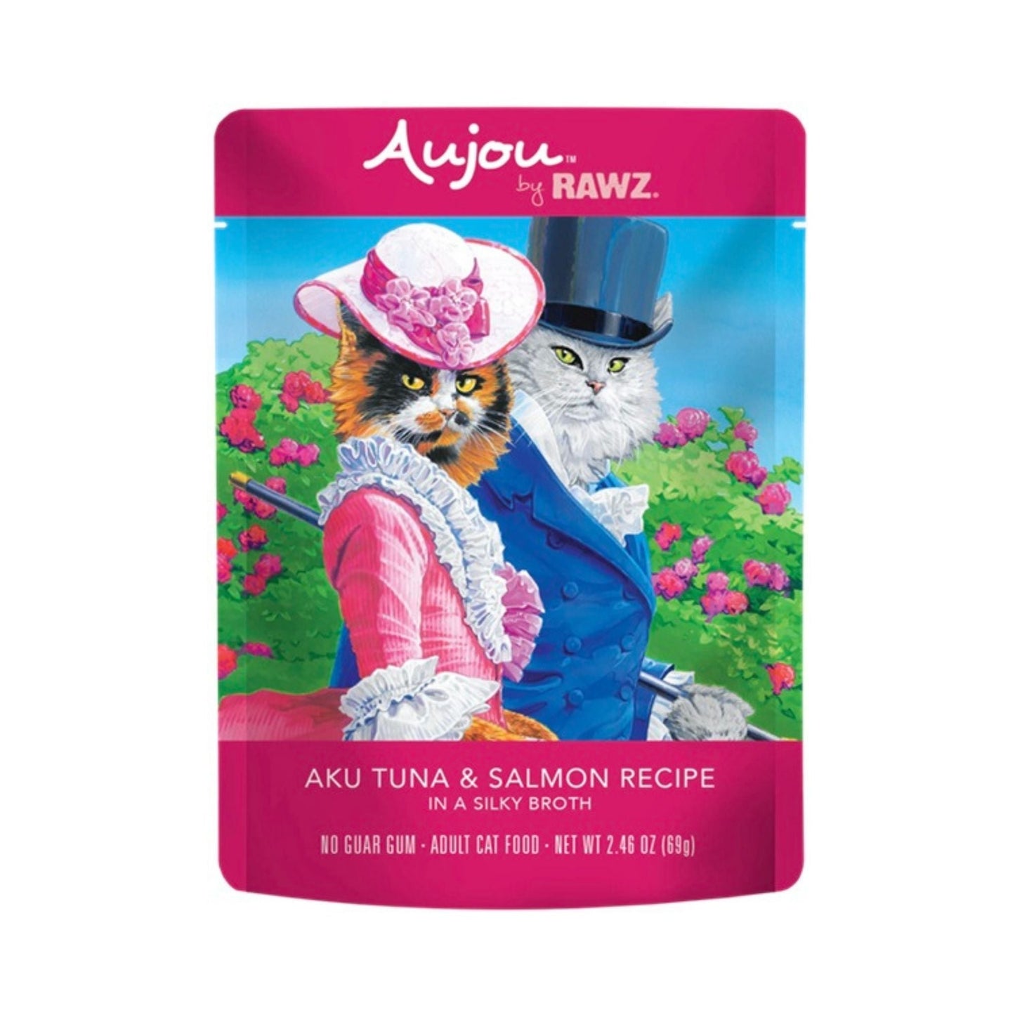 Rawz Aujou Cat Pouch Tuna Salmon 2.4oz. (Case of 8)