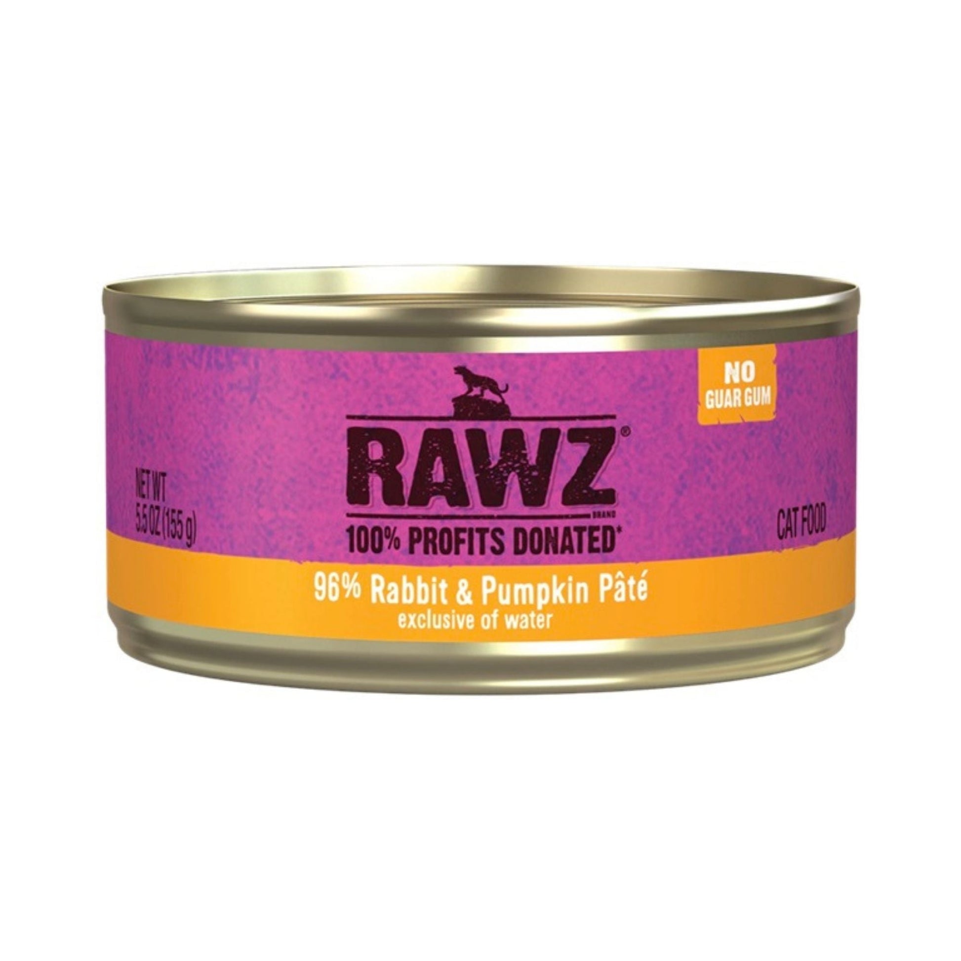 Rawz Cat 96% Rabbit Pumpkin Pate 5.5oz. (Case of 24)